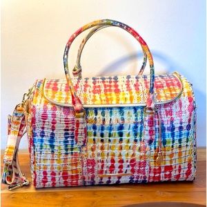 Brahmin beauty! Weekend! Colorful. Genuine croc embossed leather bag & dust bag